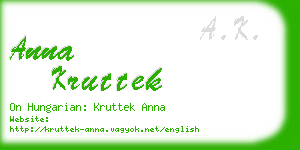 anna kruttek business card